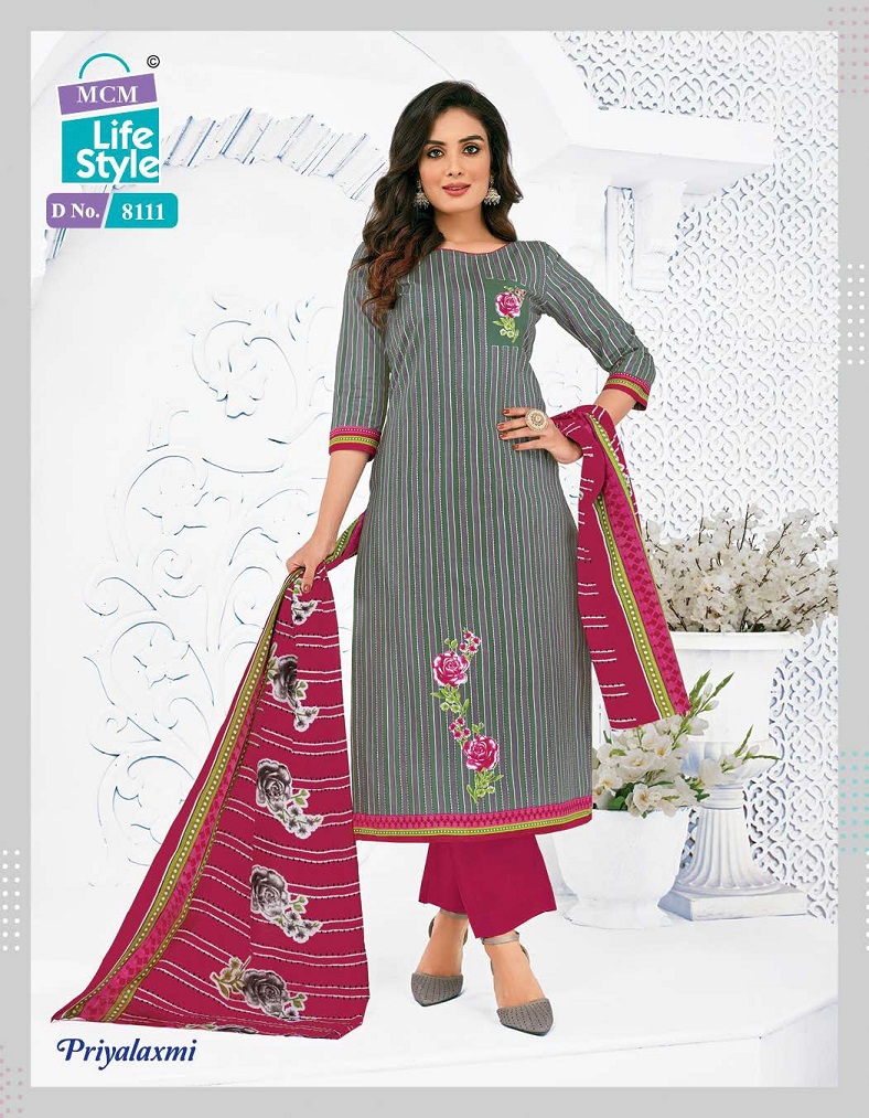 Mcm Lifestyle Priyalaxmi Vol 22 Regular Wear Cotton Dress Material Catalog