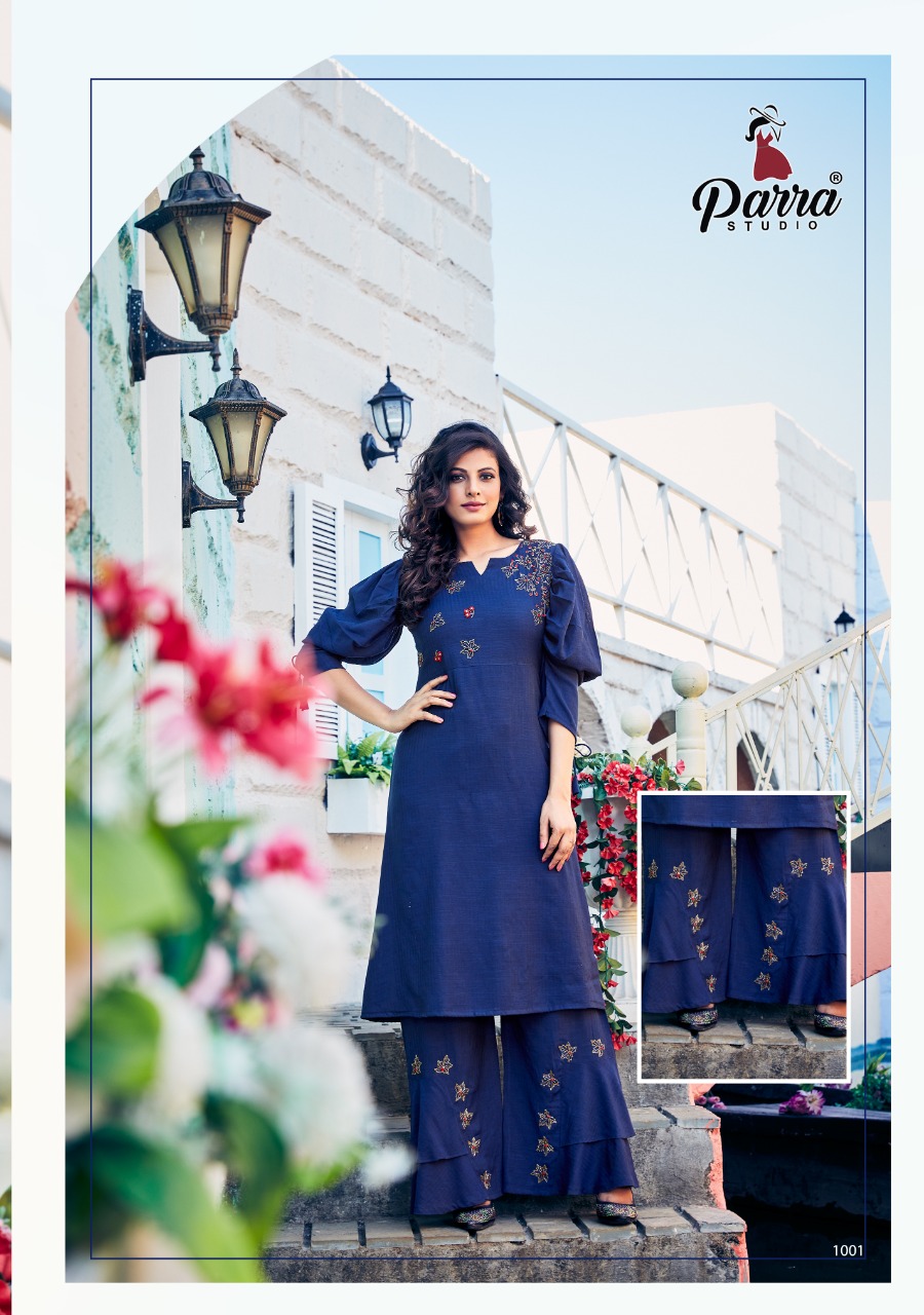 Parra Studio Angelina Vol 1 Casual Wear Lilan Viscose  Kurti With Bottom  Catalog