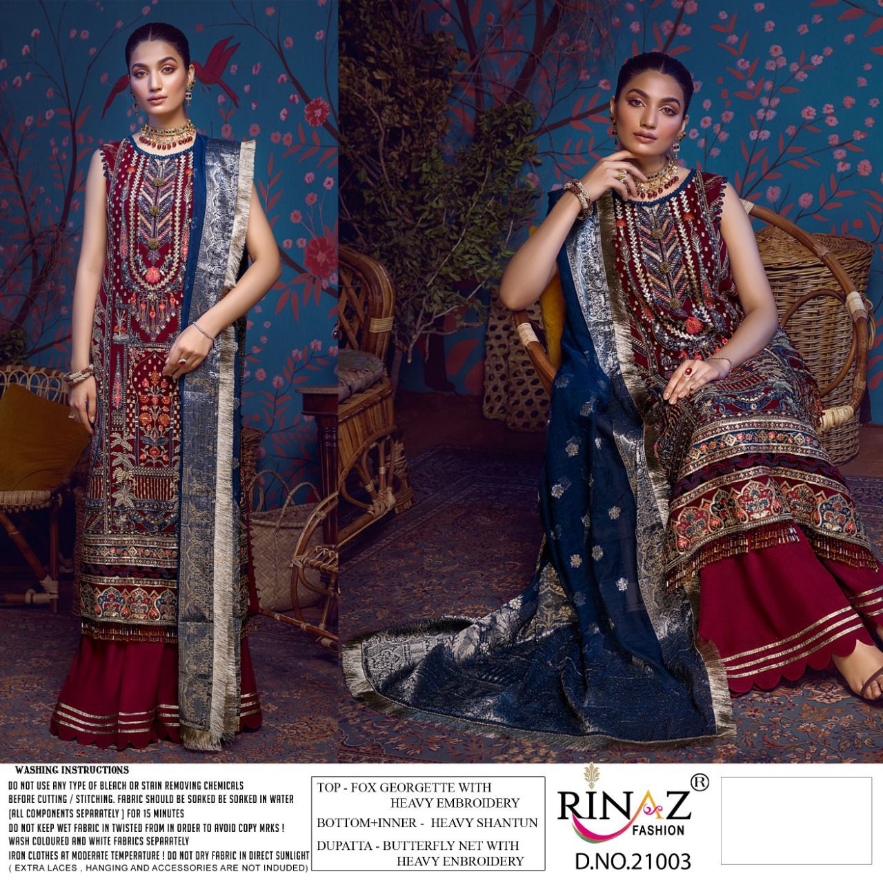 Rinaz Adan Libas Vol 12 Georgette Wear Pakistani Salwar Suits Catalog