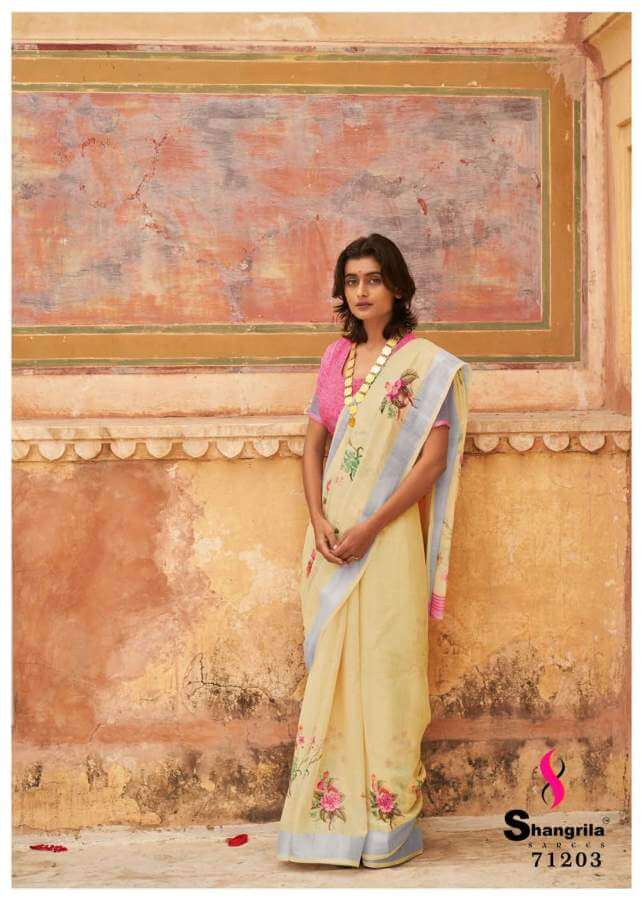 Shangrila Raaga Linen  Vol 7 Fancy Wear Linen Saree Catalog