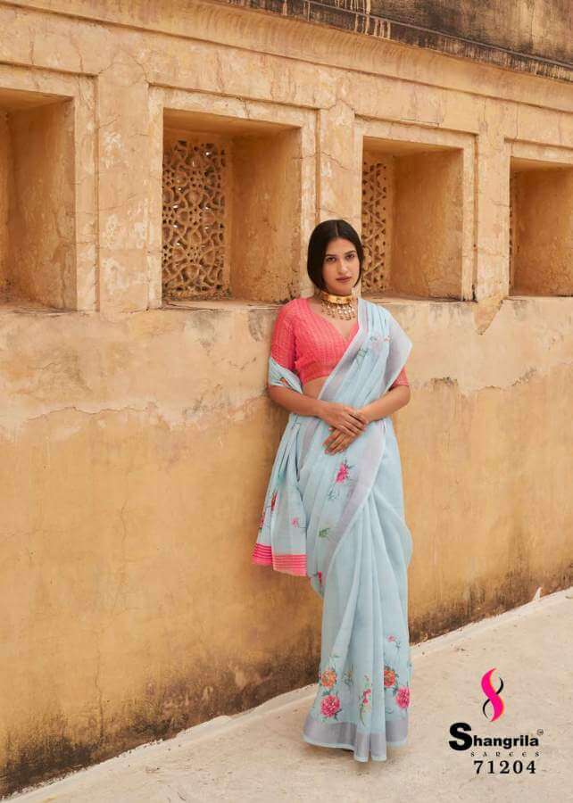 Shangrila Raaga Linen  Vol 7 Fancy Wear Linen Saree Catalog