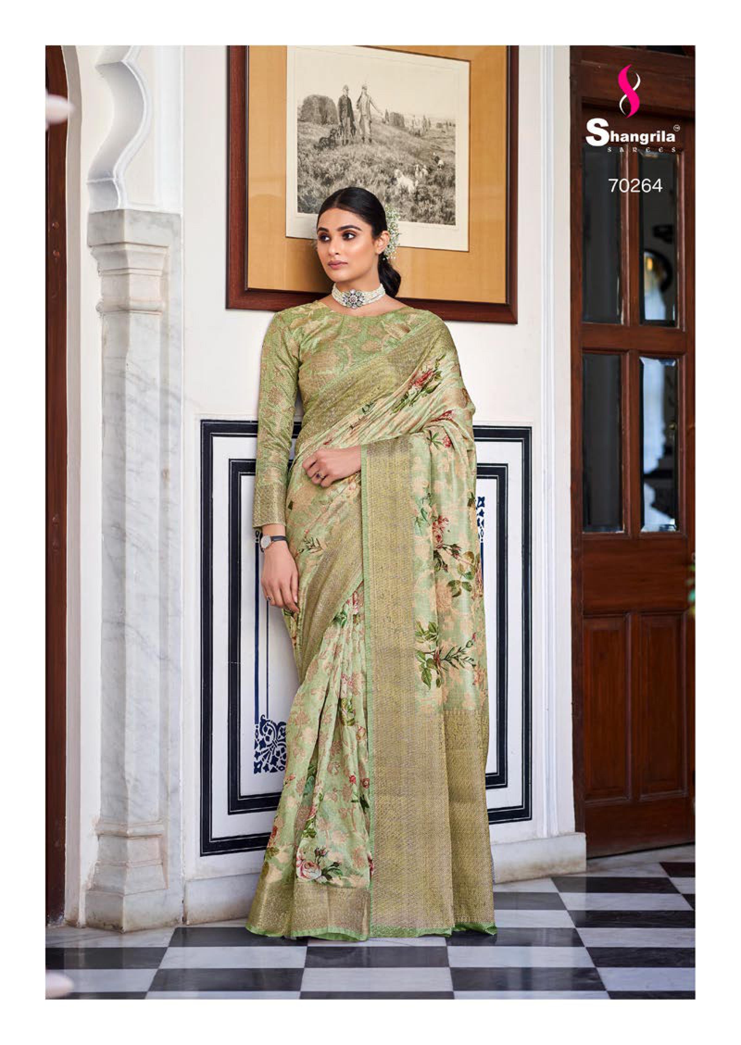 Shangrila Shimona Viscouse Digital Vol 2 Fancy Wedding Wear Saree  Catalog