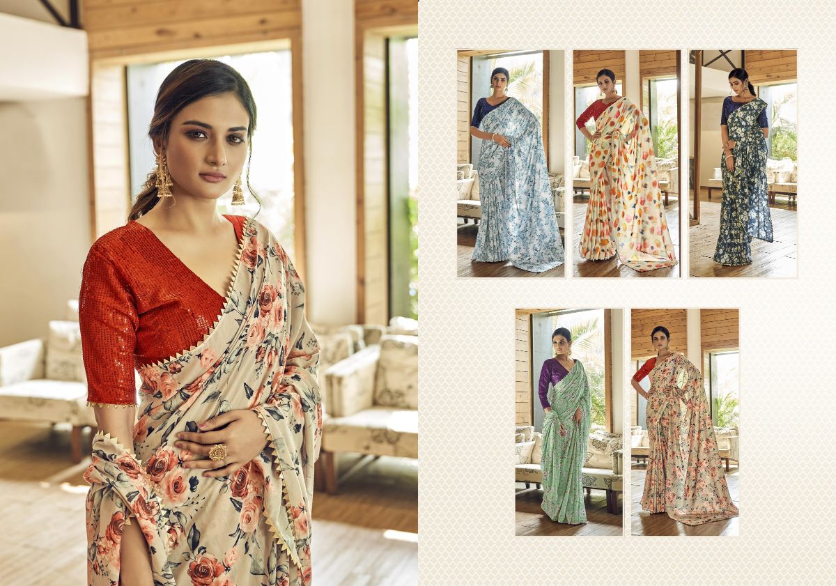 Ynf Muslin Sequence Casual Wear Silk Saree Catalog