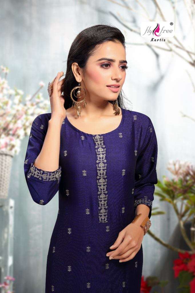  Fly Free Saloni Rayon Kurti with  bottom  Catalog