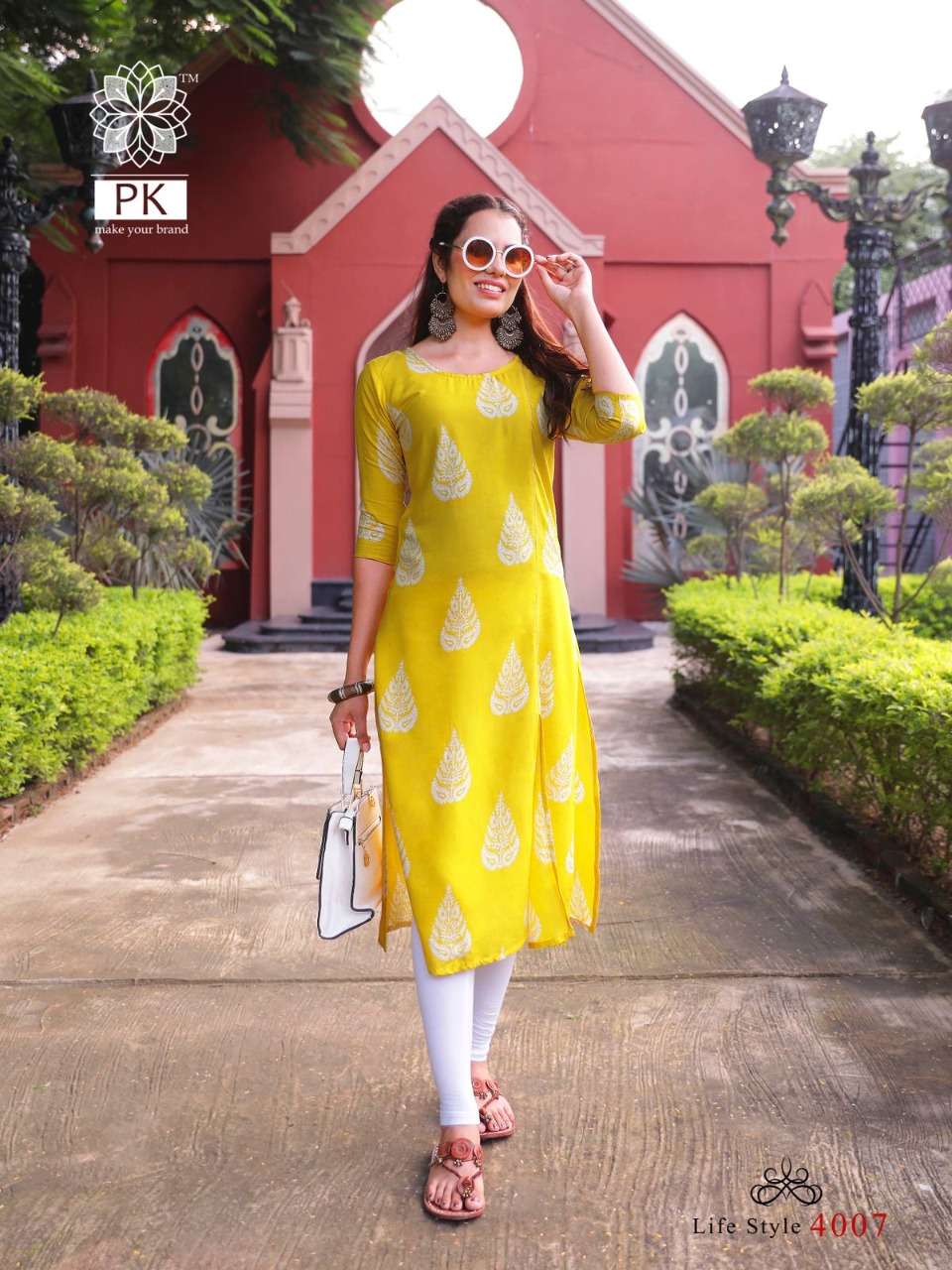 PK Lifestyle vol 4 catalog Fancy Rayon Printed Casual wear Kurtis