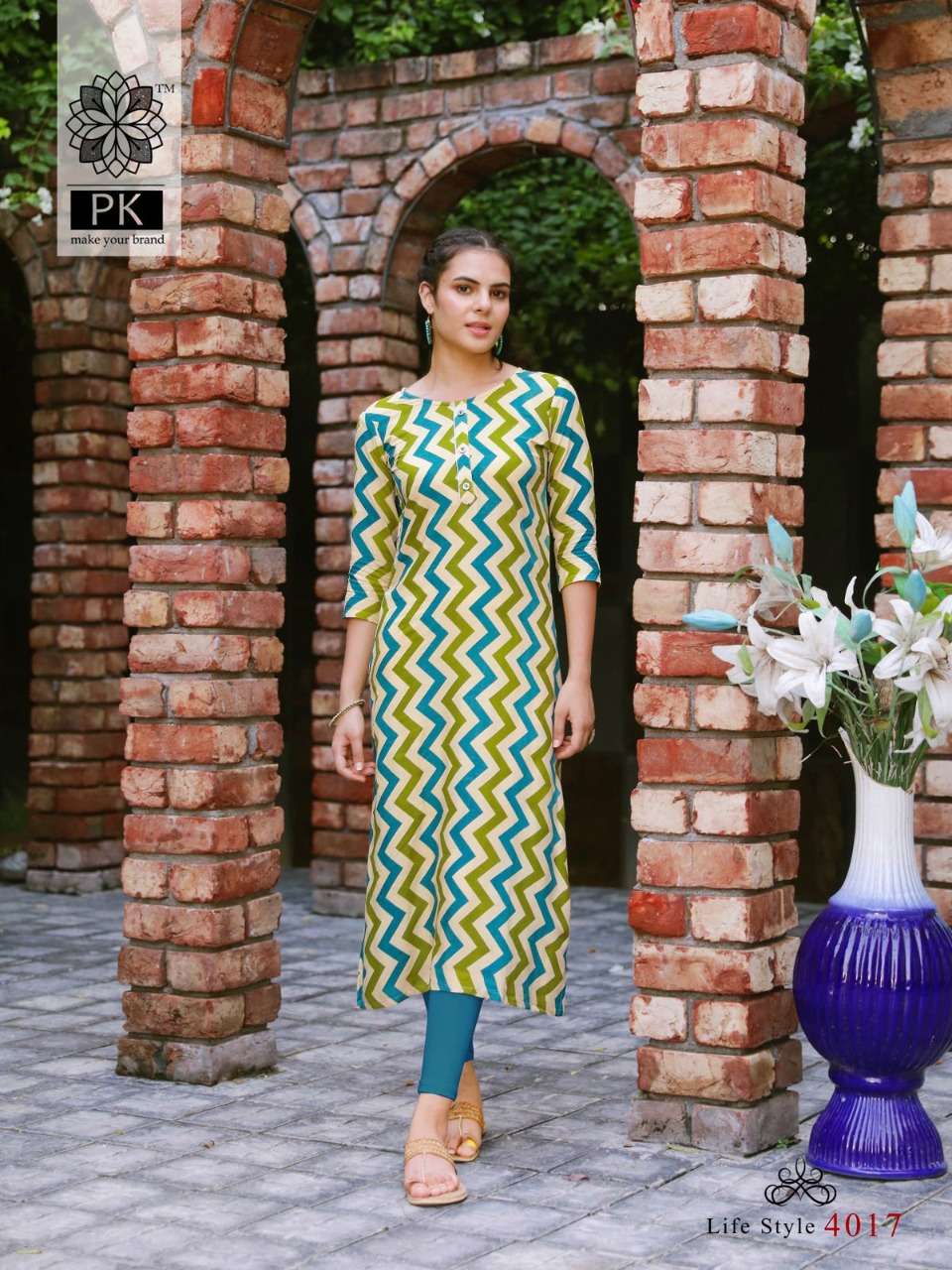 PK Lifestyle vol 4 catalog Fancy Rayon Printed Casual wear Kurtis