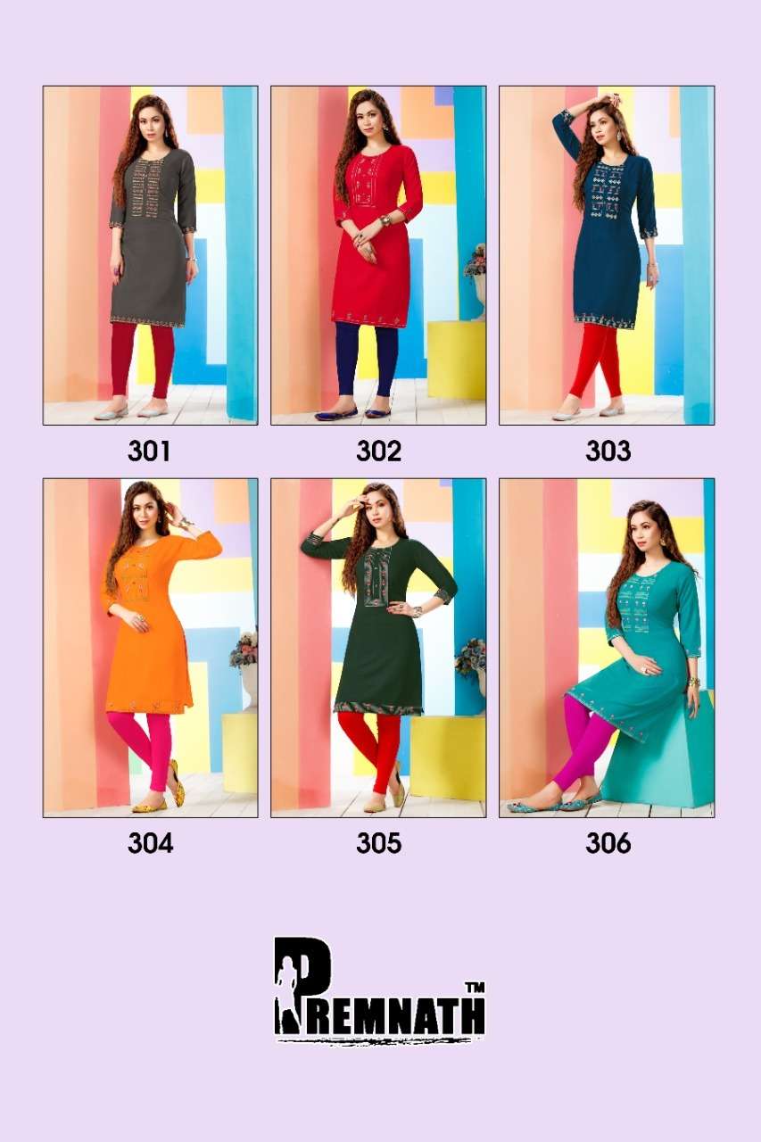 Premnath Phoenix Vol 3 Catalog Casual Wear Embroidery Kurtis