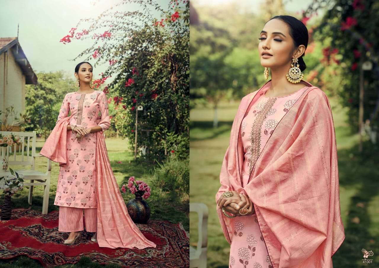 Rk Gold Rawayat Catalog Viscose Chanderi Exclusive Wear Women Dress Materials