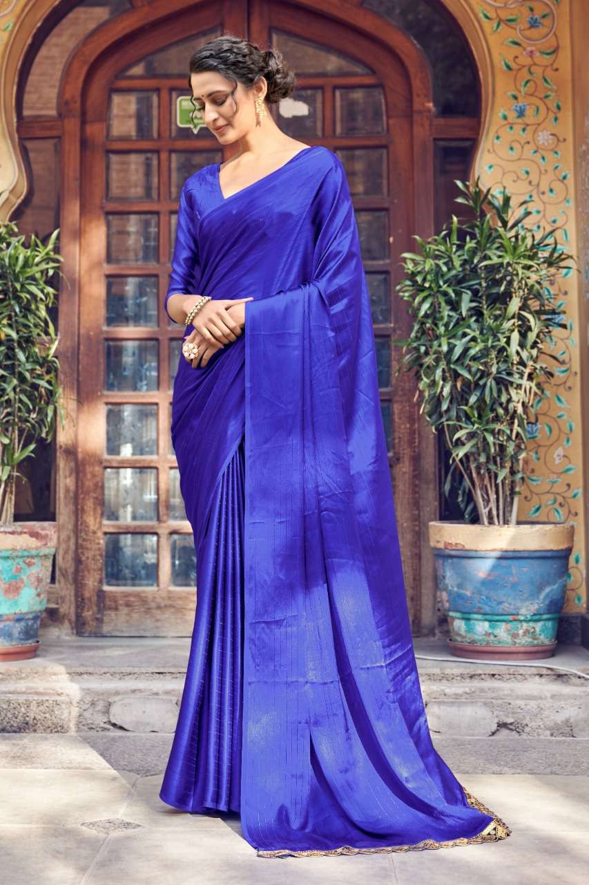 Soft Fancy Saree with Contrast Blouse – Yes We Shop