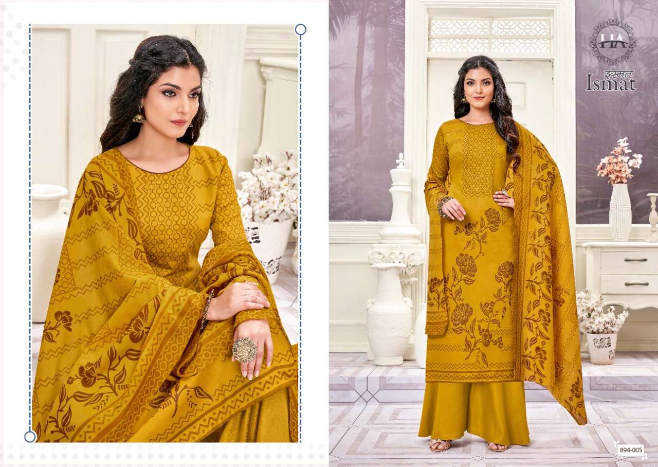 Harshit Ismat Catalog Pure Jam Designer Wear Women Dress Materials