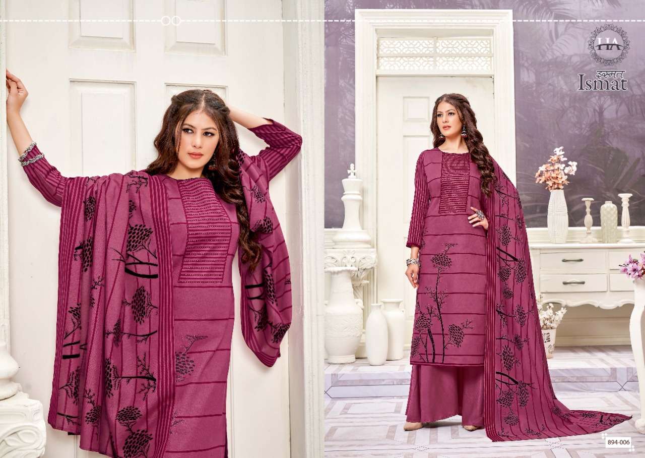 Harshit Ismat Catalog Pure Jam Designer Wear Women Dress Materials