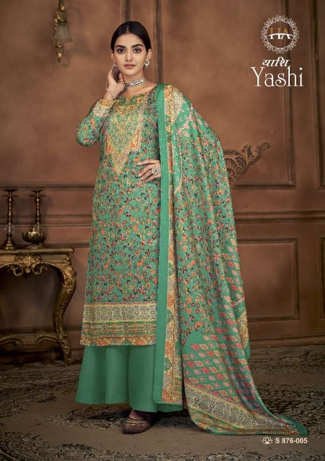 Harshit Yashi Catalog Party Wear Jam Cotton Unstitched Dress Material