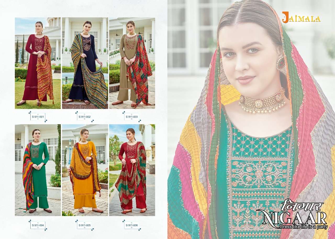 Jaimala Nigaar catalog  Pure Rayon Slub Buy Ladies Dress Materials 