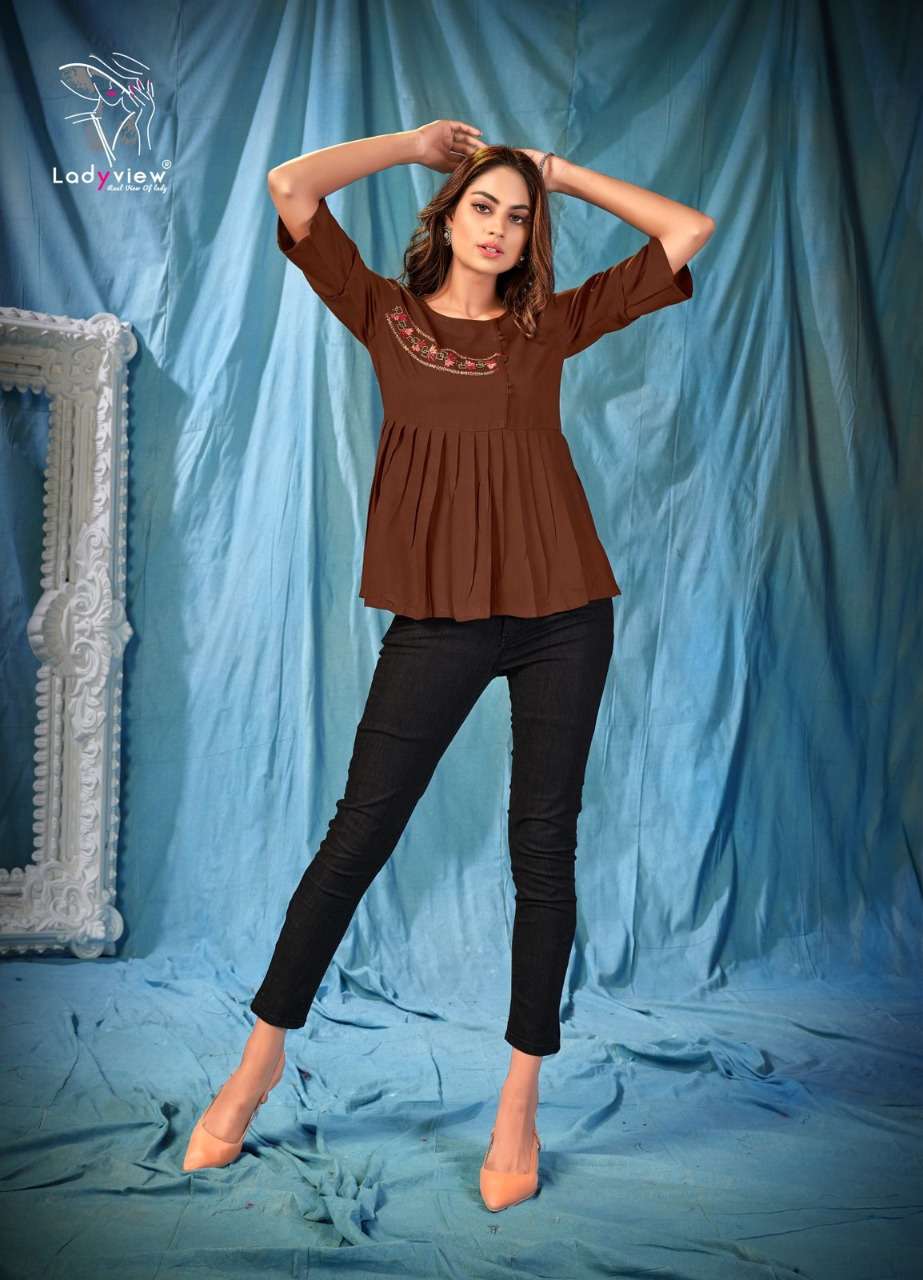 Ladyview Cool Crush Vol 3 Catalog Rayon Embroidery Western Wear Top 