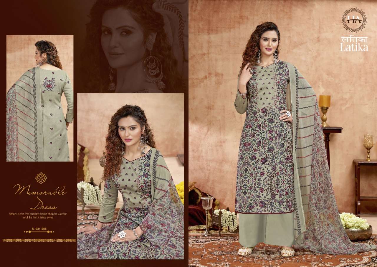 Harshit Latika Catalog Designer Wear Pure Jam Cotton Printed Dress Materials 