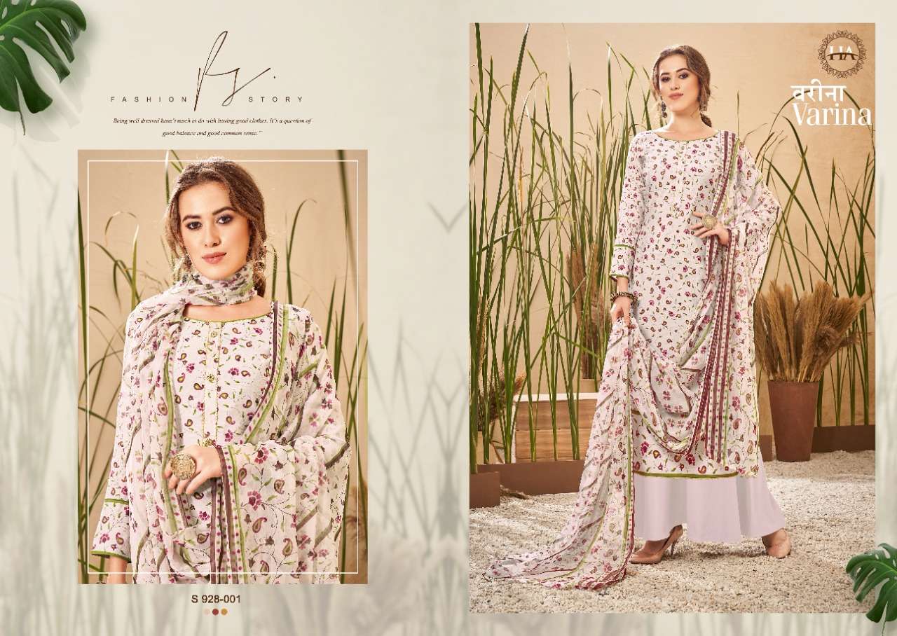 Harshit Varina Catalog Fancy Wear Pure Viscose Silk Ladies Dress Materials