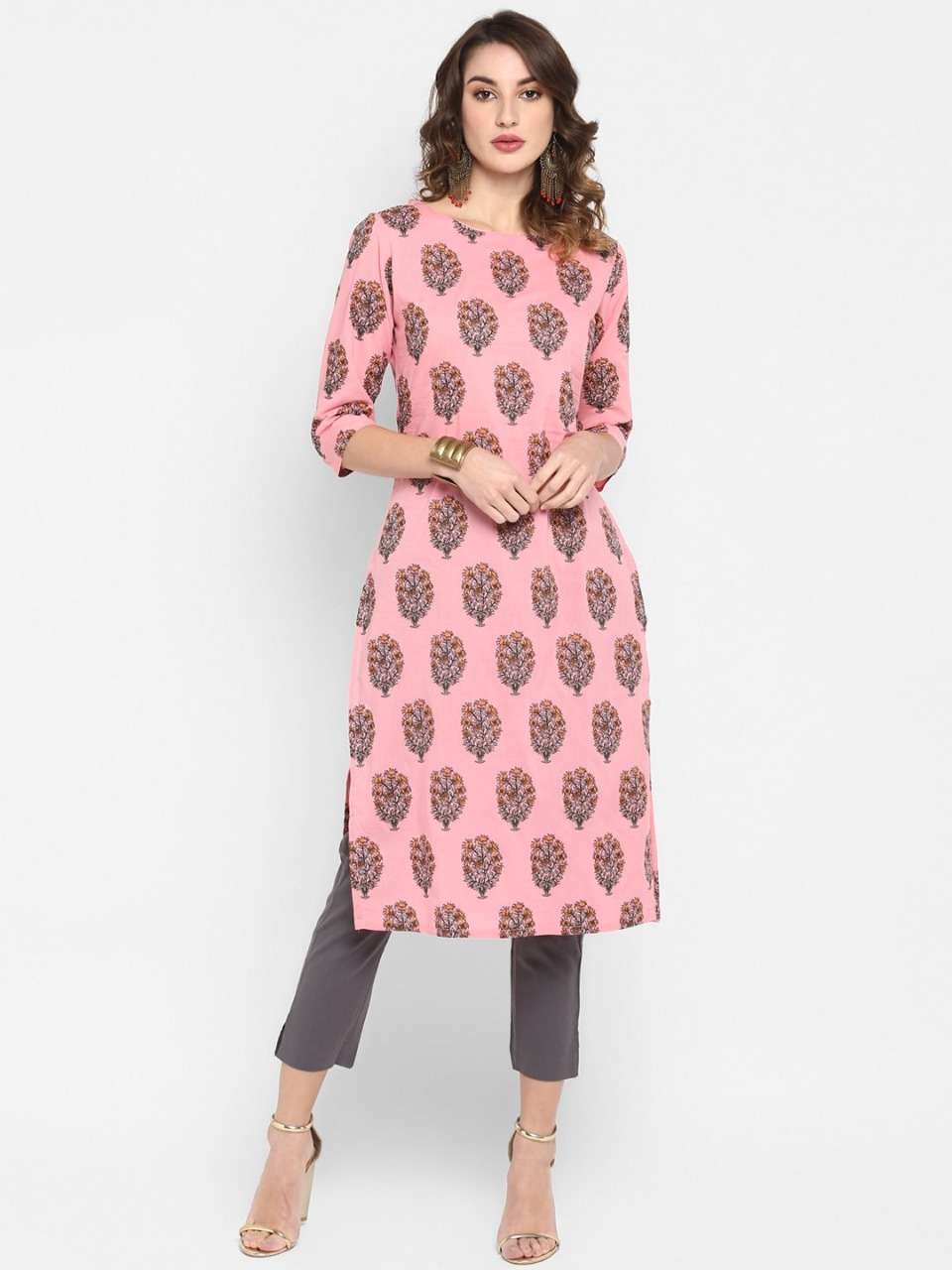 Jaypuri Catalog Casual Wear Cotton Printed Wholesale Kurtis 