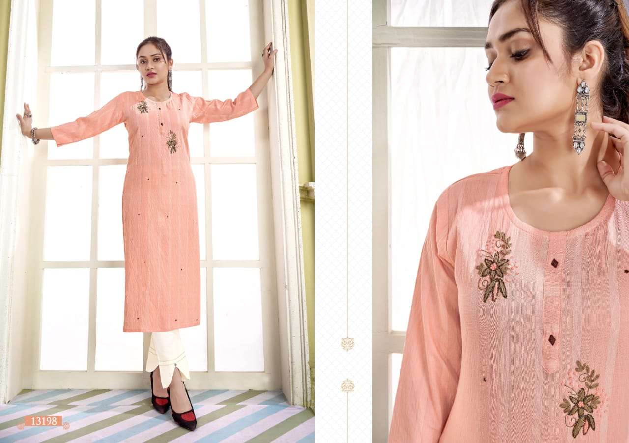 Kalaroop Jolly Catalog Fancy Wear Silk Embroidery Kurtis 