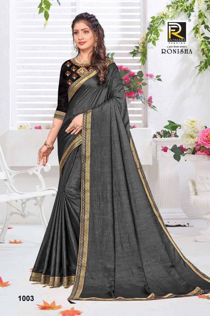 Ronisha Kanika Catalog Regular Wear Silk Saree Online at Wholesale 