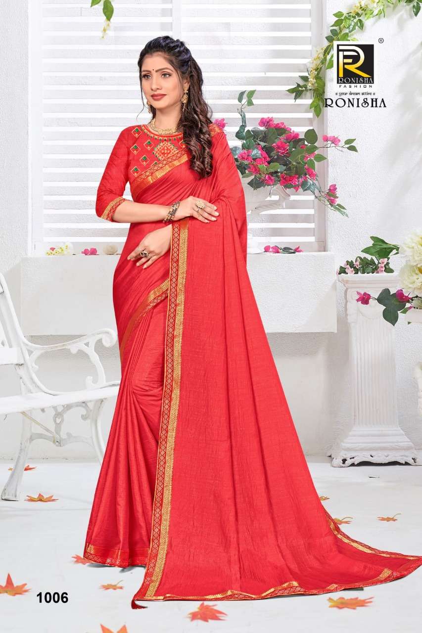 Ronisha Kanika Catalog Regular Wear Silk Saree Online at Wholesale 