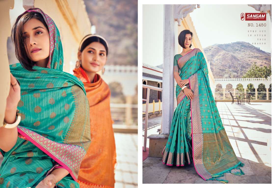 Sangam Aahana Silk Catalog Traditional Wear Banarasi Silk Sarees 