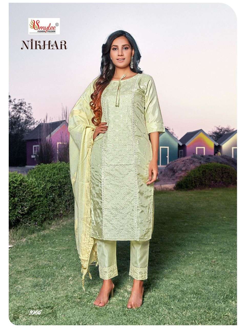 Smylee Nikhar Catalog Ethnic Wear Readymade Top Bottom Dupatta