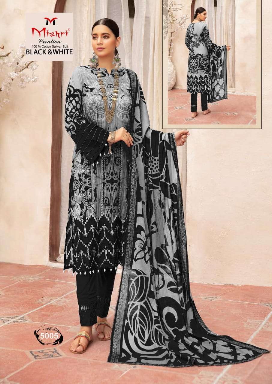 Mishri Black & white Karachi cotton