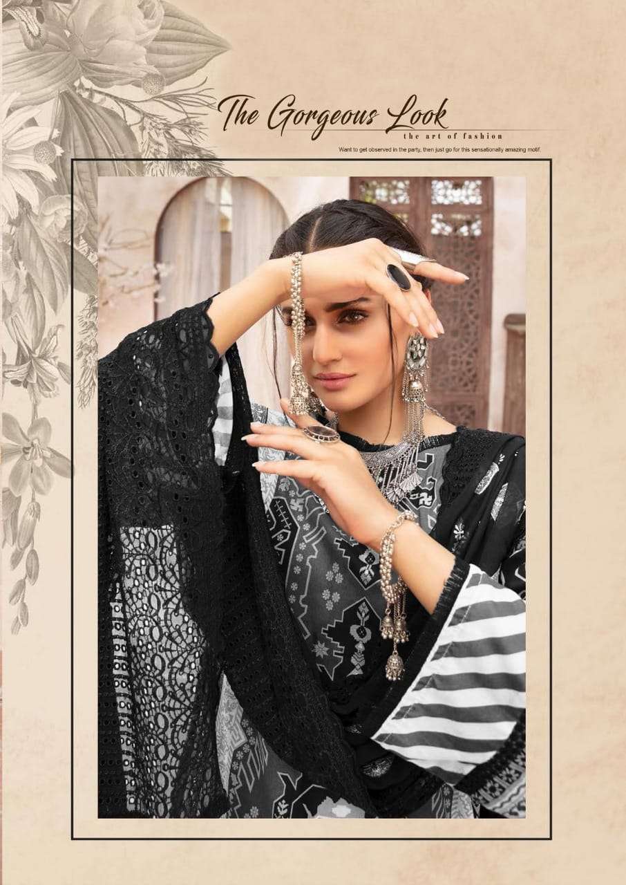 Mishri Black & white Karachi cotton