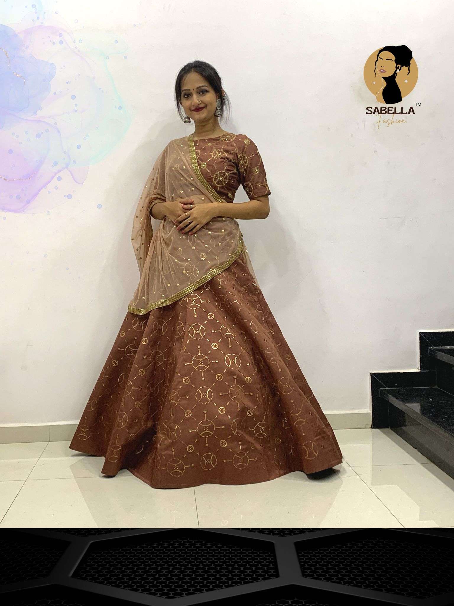 Buy Back Brown Lehenga choli ( Celebrity Used Pice) Fully Handwork 