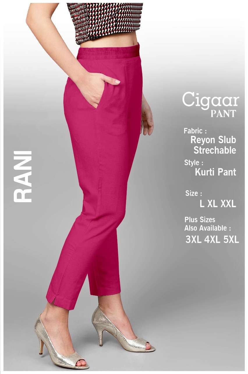 Buy Fashion Chikan Art LPW Women's Cotton Chikankari Stretchable Regular  Fit Cigarette Pant (Black, Free Size, 34) at Amazon.in