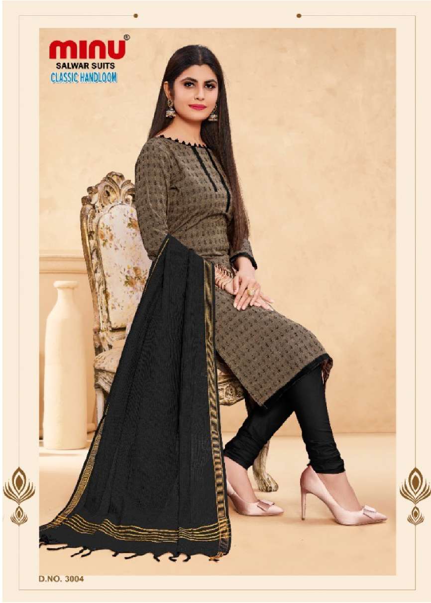 Minu CLASSIC HANDLOOM Cotton Dress Material-8P Catalog