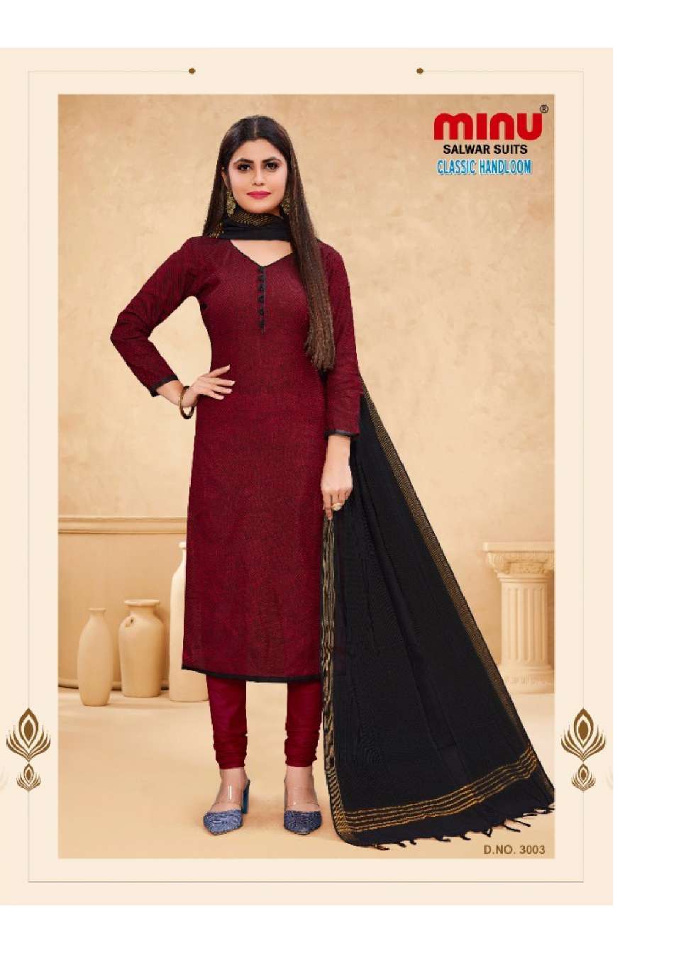 Minu CLASSIC HANDLOOM Cotton Dress Material-8P Catalog