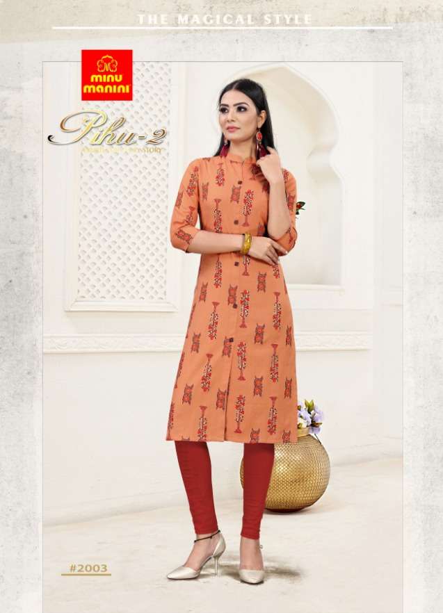 Minu PIHU vol-2 Cotton Kurtis-6P Catalog