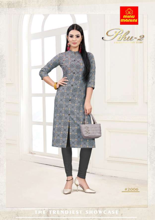 Minu PIHU vol-2 Cotton Kurtis-6P Catalog