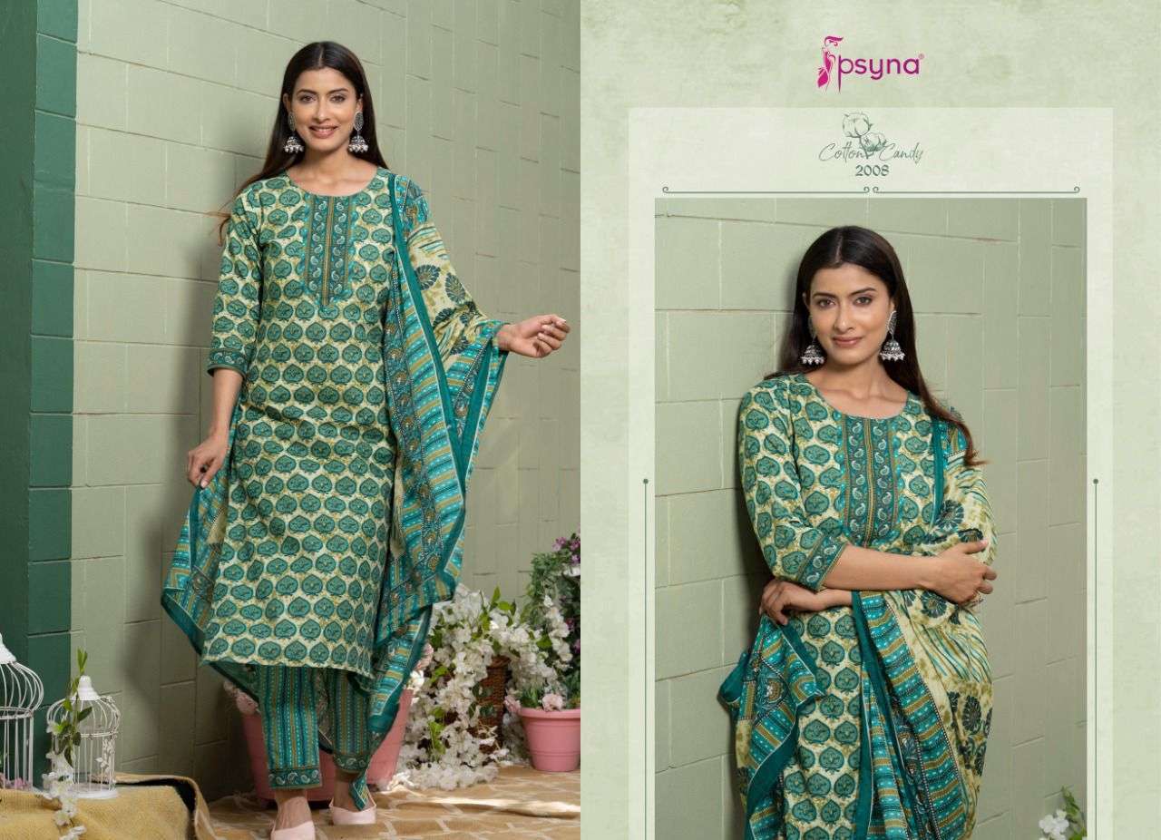 PSYNA COTTON CANDY VOL 2 BEAUTIFUL PURE COTTON PRINTED SALWAR SUITS EXPORTS