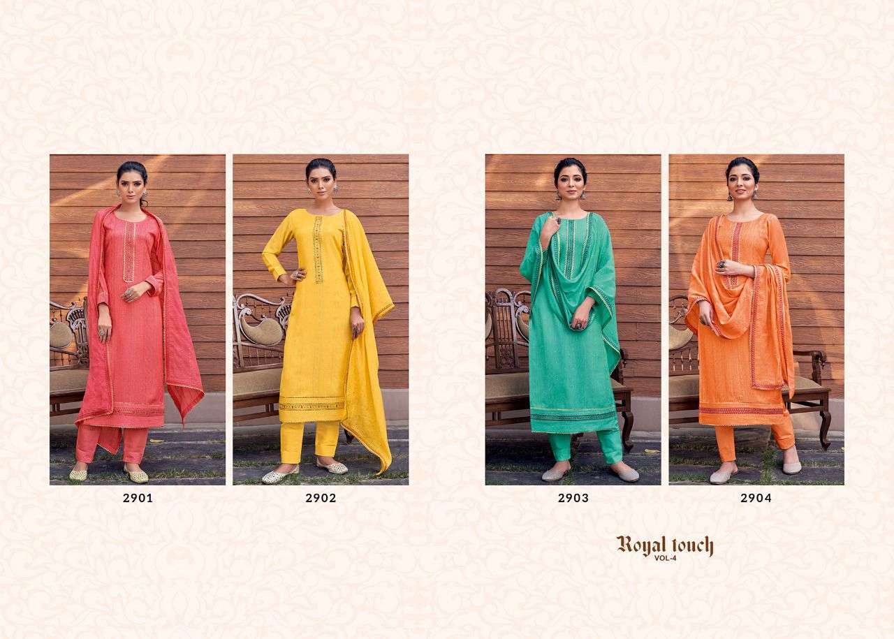 RANGOON has launched  ROYAL TOUCH VOL - 4  ( 3 Piecs Suits) 