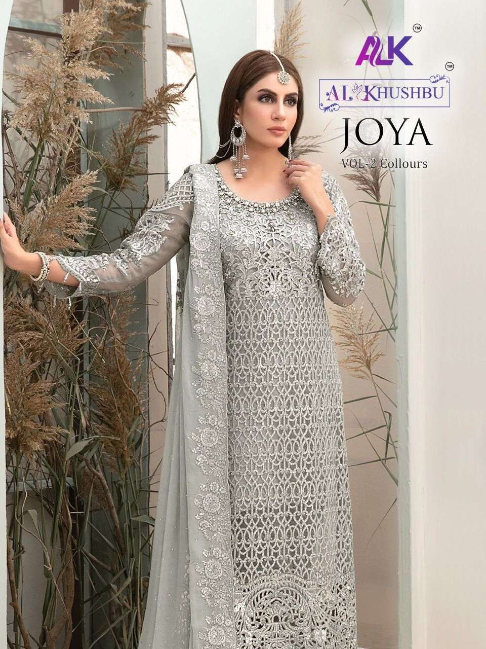 AL KHUSHBU JOYA VOL 2 NET WITH EMBROIDERY PAKISTANI DRESSES