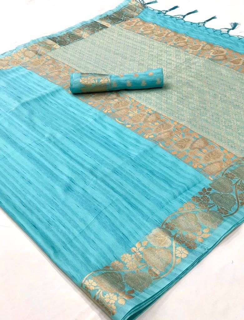 KAABHYA SILK BY RAJTEX TUSSAR SILK HANDLOOM WEAVING DESIGNER SAREE