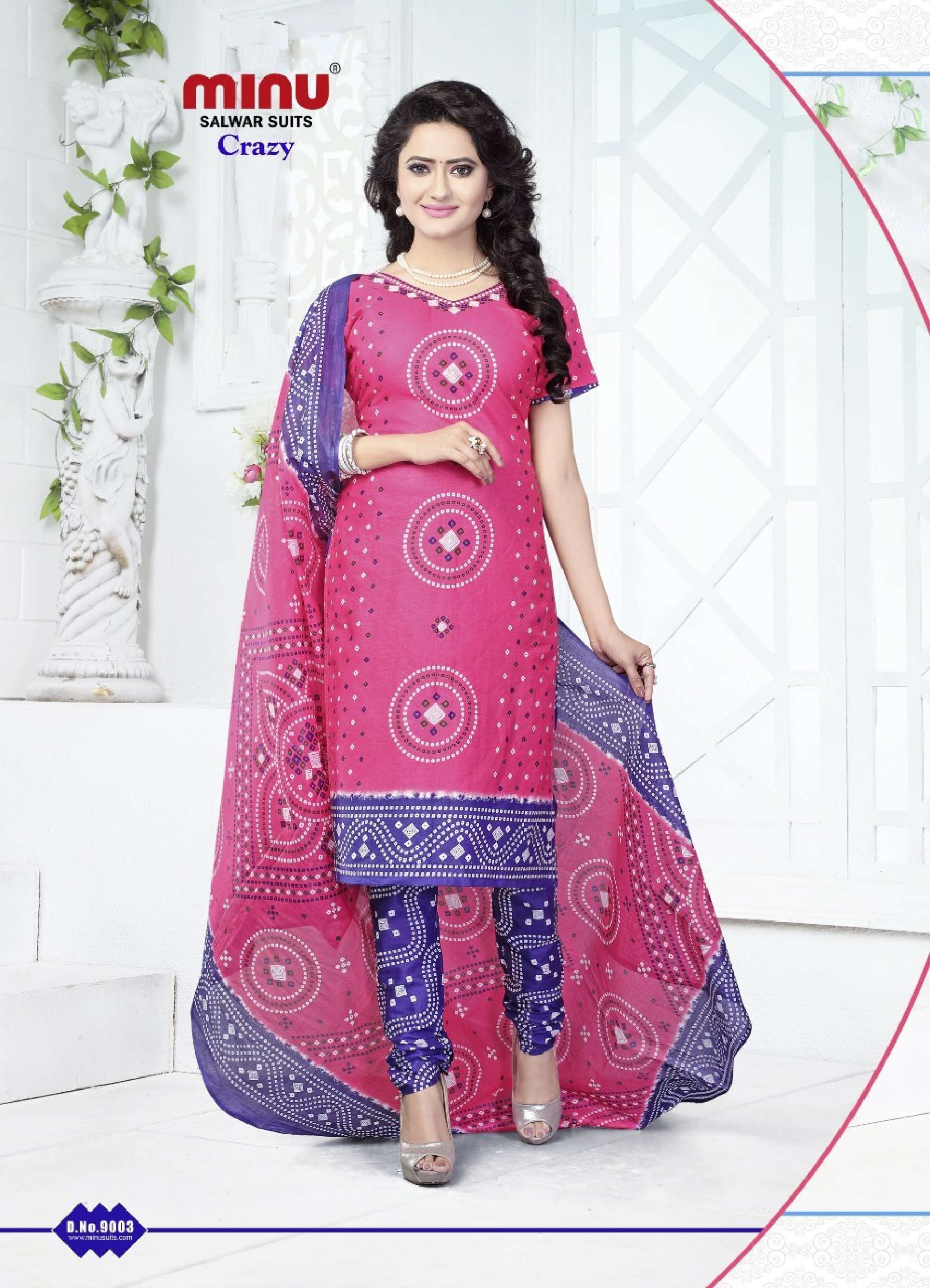 Minu CRAZY DLX Cotton Printed Dress Material-14P Catalog