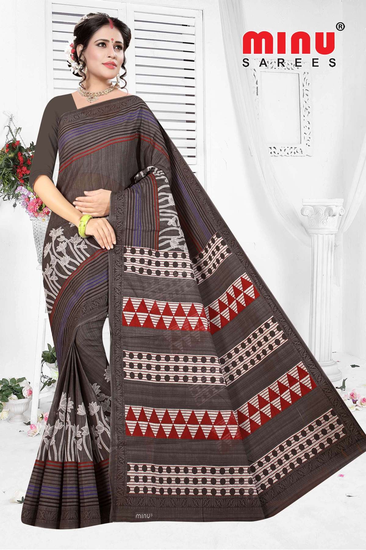 Minu  MALANG-2 New Cotton Saree-15P Catalog