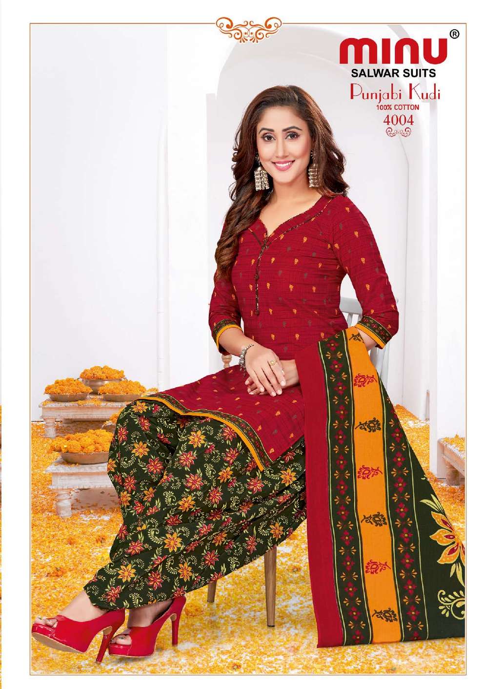 Minu PUNJABI KUDI Vol-6 Cotton Printed Dress Material-10P Catalog