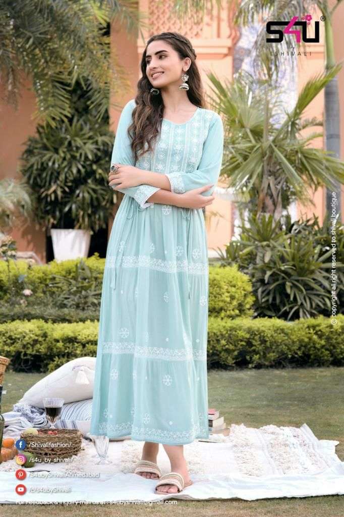 S4u Lucknowi Catalog Gown Style Kurtis