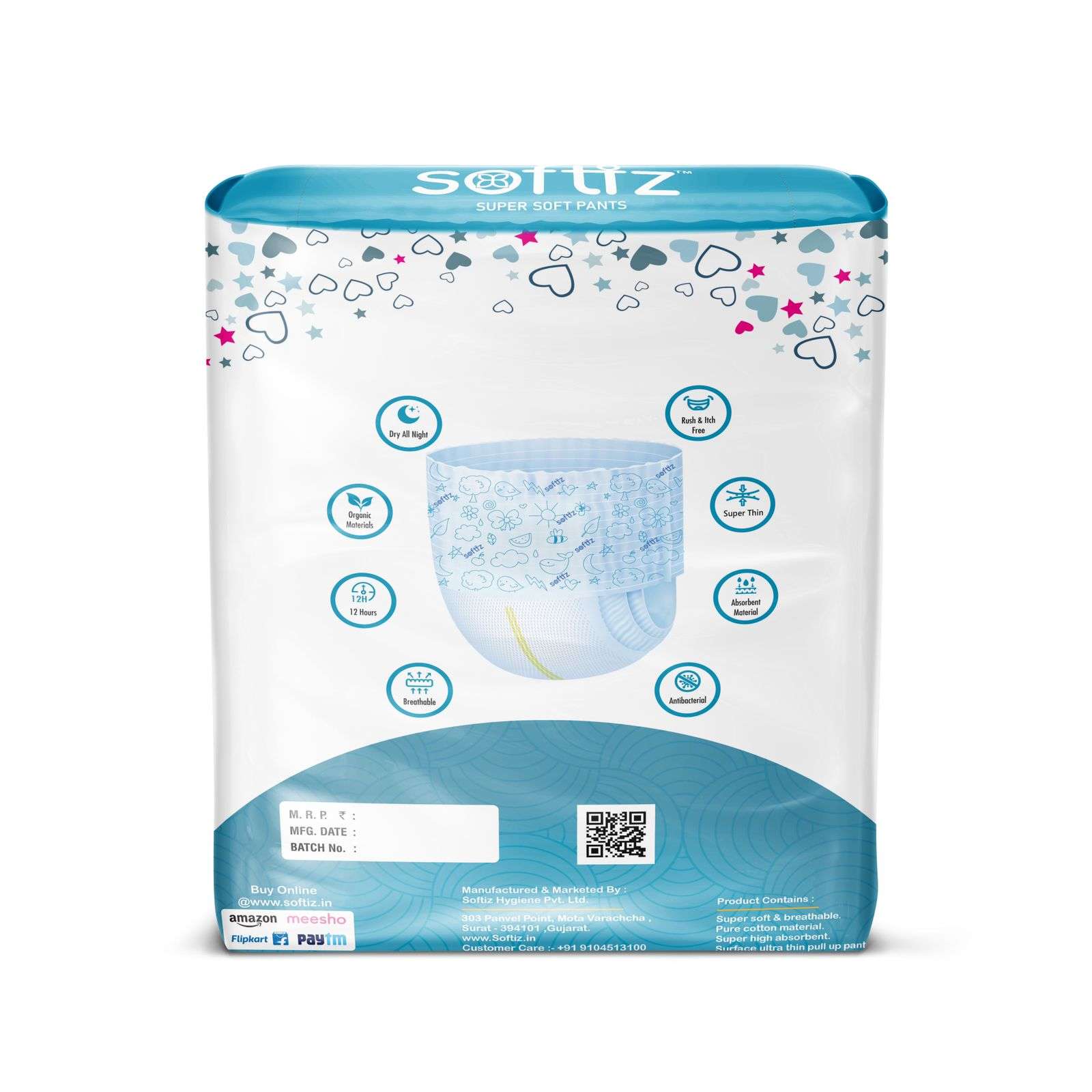 Softiz baby diaper wholesale Price