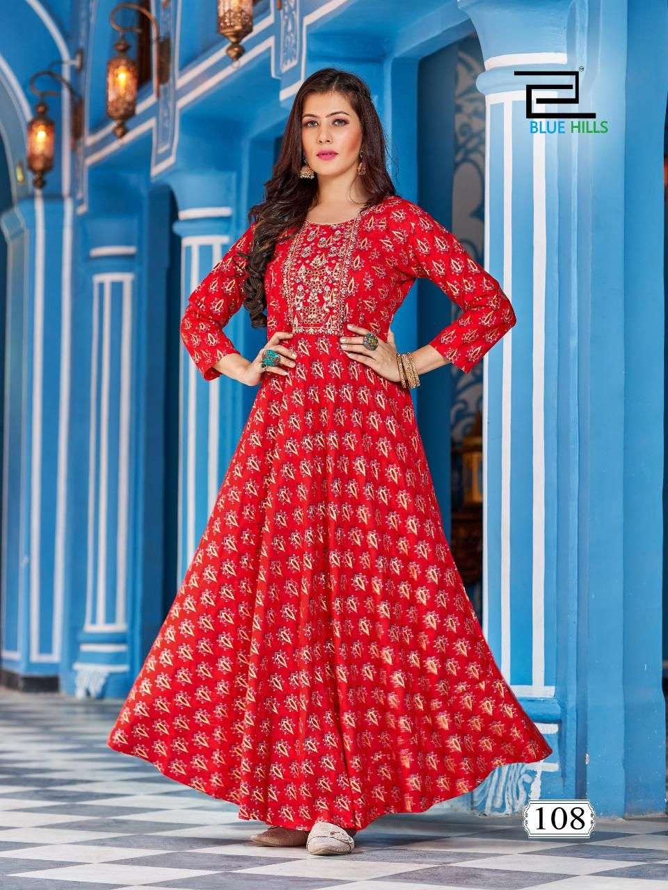 Festive anarkali outlet kurtis