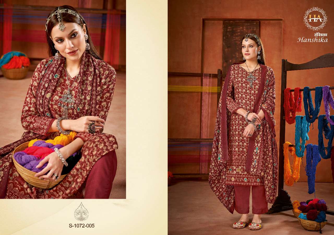 Harshit Hanshika Catalog Pashmina Dress materials Wholesale