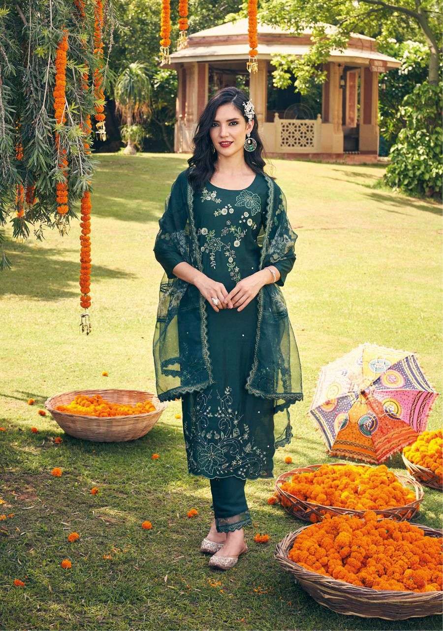 Kalki Nazakat Vol 2 Catalog Party Wear Ready Made Top Bottom Dupatta Wholesale