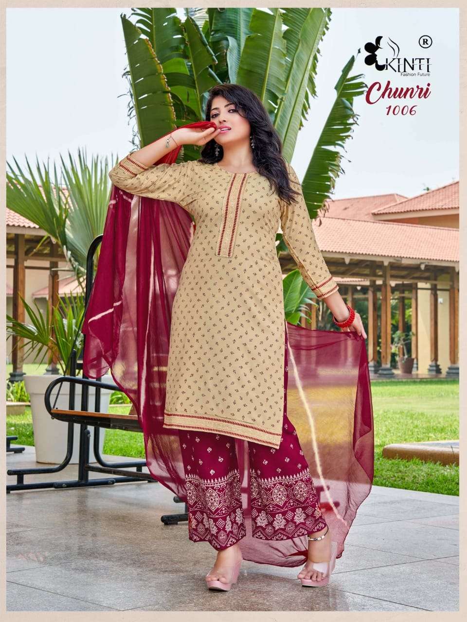 Kinti Chunri Catalog Festive Wear Kurti Plazo With Dupatta Wholesale