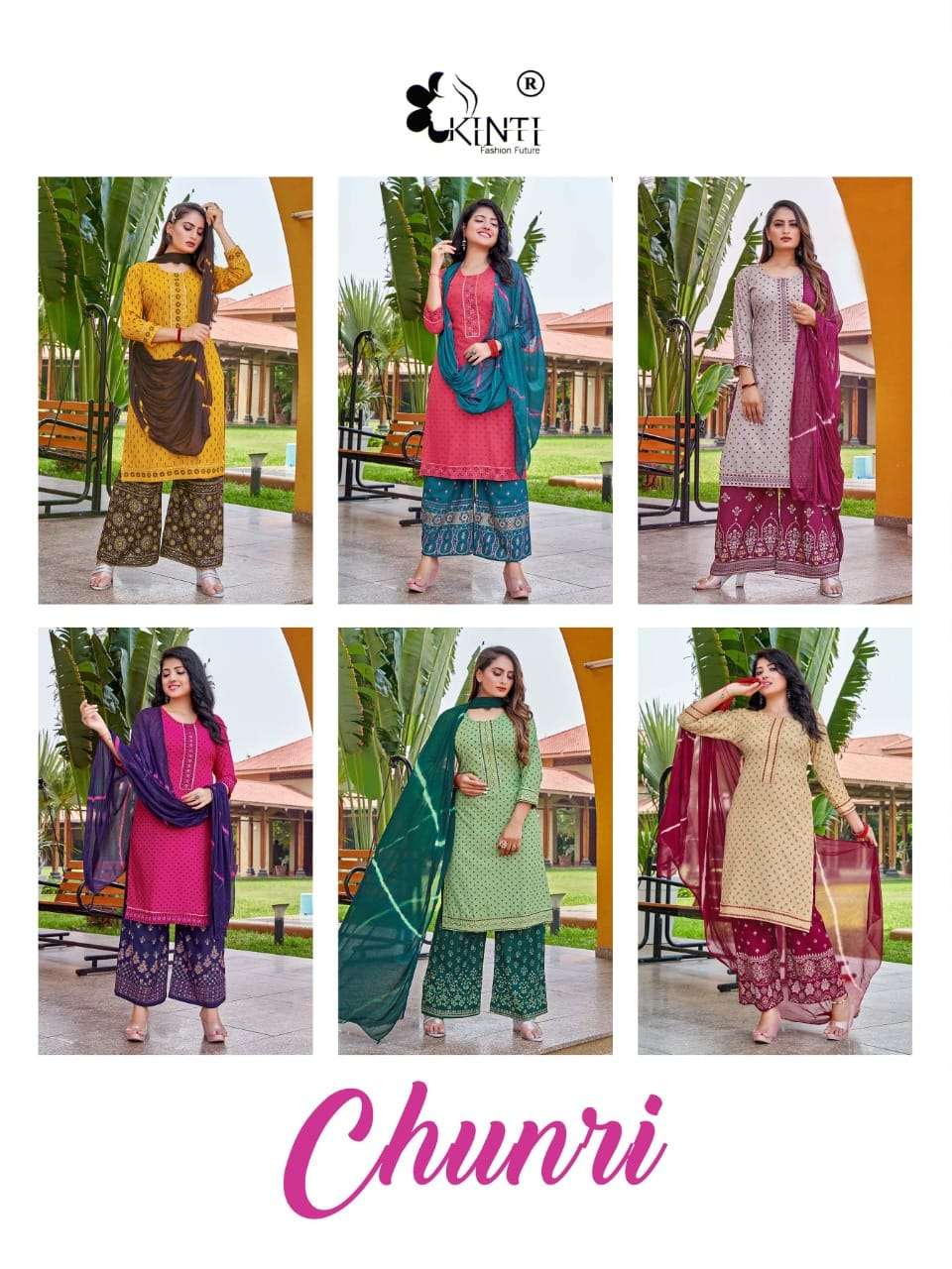 Kinti Chunri Catalog Festive Wear Kurti Plazo With Dupatta Wholesale