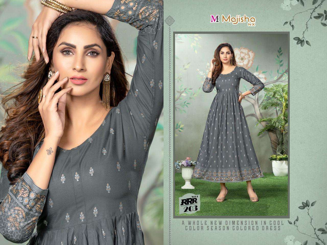 Majisha Nx Rrr Vol 2 Catalog Ethnic Wear Anarkali Kurtis Wholesale