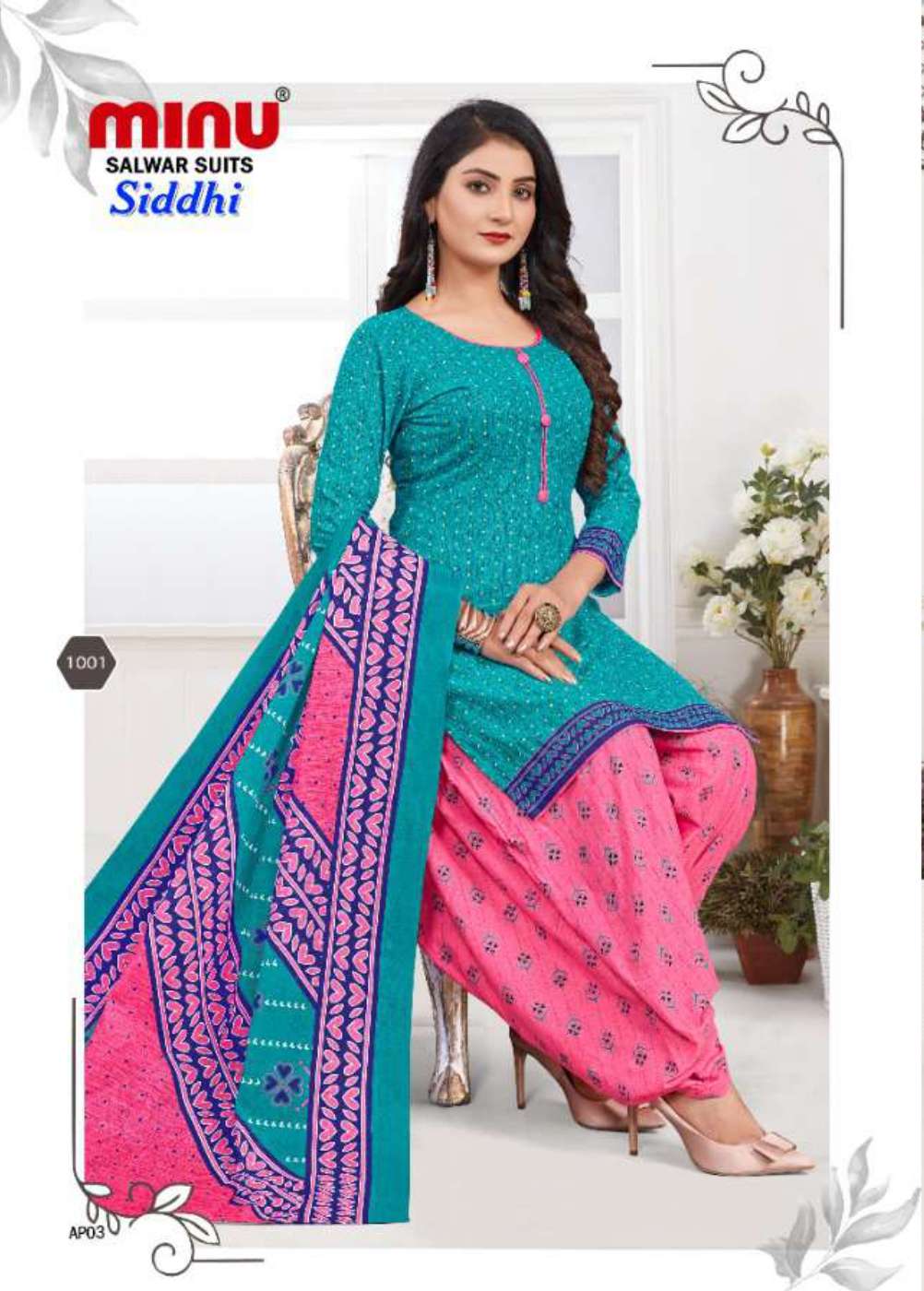 Minu SIDDHI Vol-3 Cotton Printed Dress Material-10P Catalog